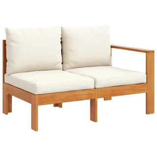 vidaXL Gartensofa 2-Sitzer Massivholz Akazie weiß