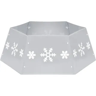 vidaXL Weihnachtsbaumrock Silbern 25 cm