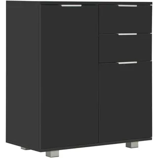 vidaXL Sideboard 71 x 76 x 35 cm Hochglanz-Schwarz