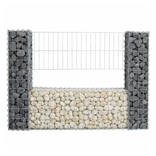 Estexo Gabionenwand Steinkorb 140 × 20 × 100 cm