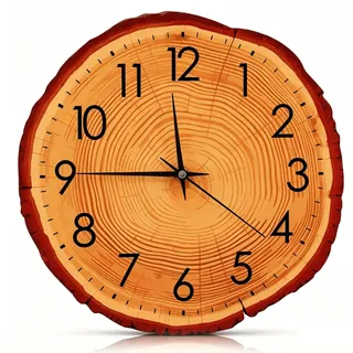 30cm Wanduhr, Vintage Deko Jahresring Wanduhren Für Wohnzimmer Schlafzimmer | Wohnzimmeruhr,Wanduhr Ohne Tickgeräusche,Brauner Landhausstil,Vintage Wanduhr,Küchenuhr Retro,Ausgefallene Wanduhren