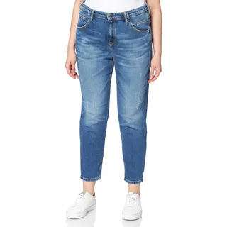 Marc OߴPolo Denim Damen Jeanshose mit Stretch-Anteil Boyfriend Fit, Blau (Multi/ Mid Blue Marble), W30/L32 - 30W / 32L