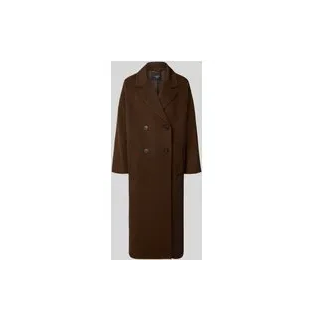 Relaxed Fit Mantel aus Woll-Alpaka-Mix Modell 'ZUFOLO', Schoko, 42