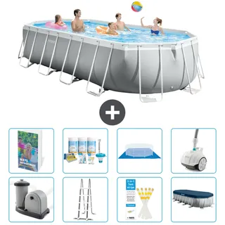 Prism Frame Pool Oval - 610x305x122 Cm - 9-teilig  S658