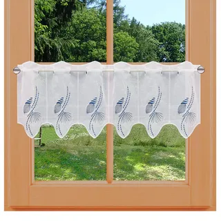 kollektion MT Maritime Scheibengardine Fabia Scheibenhänger mit Muscheln Echte Vogtländischer Spitze Badgardine 30 x 80 cm