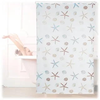 Relaxdays Duschrollo Ocean 140 x 240 cm blau
