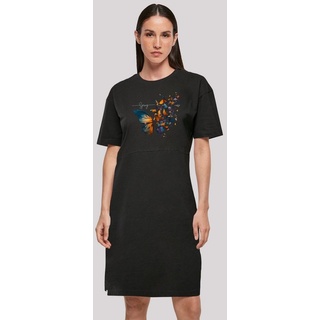 F4NT4STIC Shirtkleid Schmetterling Frühlings Oversize Kleid Print schwarz 4XL