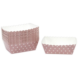 Frau WUNDERVoll Muffinform Kuchen Backformen, rosa weiße Punkte / Mini Kuchen, (96-tlg)