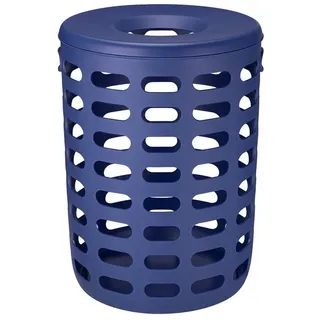 blomus Wäschetonne Wäschesammler -KORIE- Wäschekorb, Wäschetonne aus Kunststoff, Modernes Design, Langlebig & Pflegeleicht, Praktischer Deckel blau