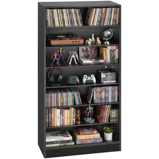 Vevor Bücherregal 70 x 30 x 140 cm Schwarz