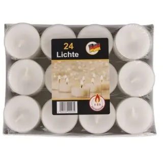 Sovie CANDLES Stimmungslichter Teelichter 4 x 2,5 cm 24 St. weiß