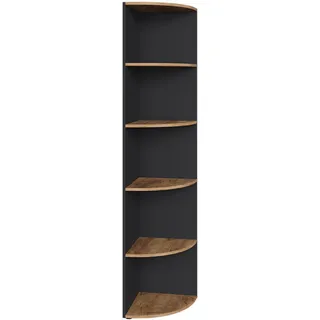 Vicco Ecki Eckregal 40 x 40 x 180,6 cm Anthrazit/Goldkraft Eiche