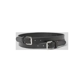 Ledergürtel mit Dornschließe im 2er-Pack, Black, XS