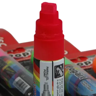 Druckspezialist Kreidemarker Flüssigkreide Tafelstifte Kreidestift Popart 10mm breite parallel-Spitze ROT