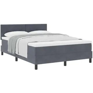 vidaXL Boxspringbett 160 x 200 cm Dunkelgrau