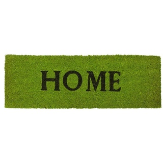 Fußmatte Fußmatte schmal HOME, relaxdays, Höhe: 15 mm, Grün grün|schwarz