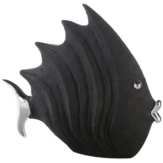 Casablanca Deko Figur -Fisch schwarz - Polyresin - Höhe 33 cm - Länge 36 cm
