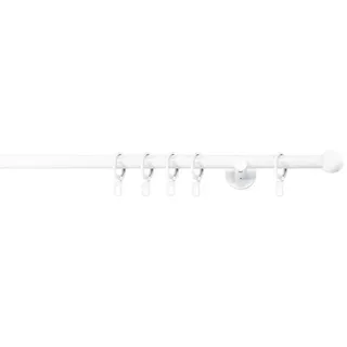 Xxxl Vorhangstangenset Ball, Weiß, Metall, 25-teilig, 180 cm, Wohntextilien, Gardinen & Vorhänge, Gardinen-Stangen