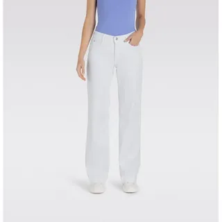 MAC Dream Wide Leg Jeans in Weiß-D36 / L32