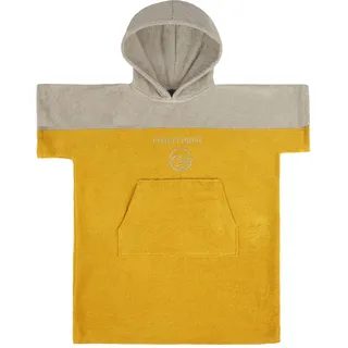 normani Kinder Badeponcho - Strandponcho aus Bio-Baumwolle - Handtuch-Poncho mit Kapuze für Jungen und Mädchen von 0-13 Jahren - Bademantel aus schadstofffreiem Material Farbe Gelb Größe 10-13 Jahre