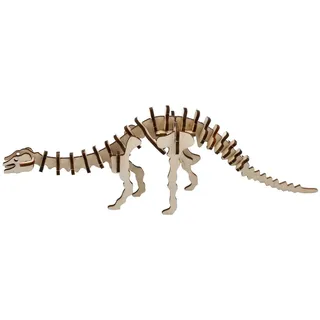 Meinposten 3D-Puzzle 3D-Puzzle Dinosaurier Holz Natur 3D Holzpuzzle Dino, Puzzleteile beige|braun 3.3 cm x 23 cm x 7.5 cm