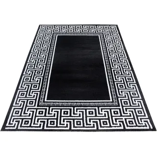 Teppich AYYILDIZ TEPPICHE "PARMA 9340" Teppiche Gr. B/L: 160 cm x 230 cm, 12 mm, 1 St., schwarz (black) Esszimmerteppiche strapazierfähig pflegeleicht Kurzflorteppich
