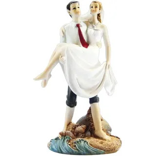Cake Company Cake Topper Brautpaar tragend am Strand I Hochzeit Tortendekoration für besondere Momente I Tortenfigur aus hochwertigem Material