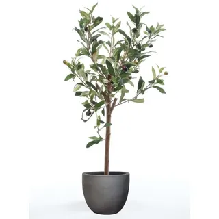 Kunstrasen Künstlicher Mini Olivenbaum 65 cm, Emerald, Höhe: 65 mm grün