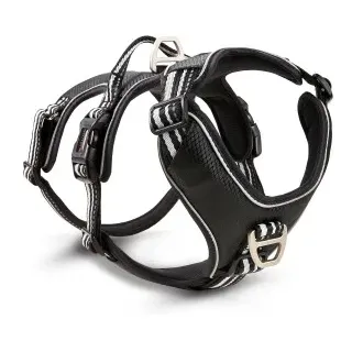 Wolters Active Pro No Escape Hundegeschirr Schwarz/Silber 45-52 cm
