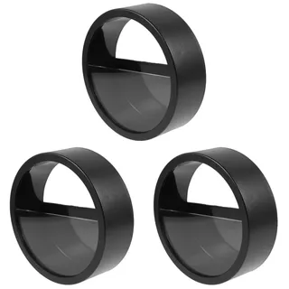 Yardwe 3st Dekorativer Blumenkorb Kreisförmige Wandvase Outdoor- Runder Terrarienübertopf Schwarze Wanddekoration Boho- Dekorationen Für Aquarien Zimmerpflanzen Halterung Glas