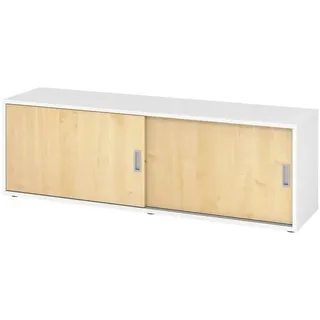 HAMMERBACHER Sideboard »Alicante« mit Schiebetüren Weiß/Ahorn, 160x52x40 cm