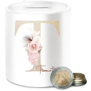 Spardose - Buchstaben - Geschenk personalisiert mit Namen I Geschenkideen Anfangsbuchstabe Name - Unisize - Weiß - trinkgeldkasse trinkgeldkaasse initialen Buchstabe gelddose für die Hochzeit