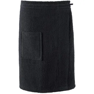 CelinaTex Funlike Kilt kurz S/M schwarz Baumwolle Saunakilt Frottee Sarong Saunatuch Saunasarong - S/M Herren