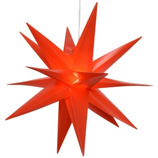 LED Outdoor 3D Stern Leuchtstern hängend D: 40cm Weihnachtsstern wetterfest rot