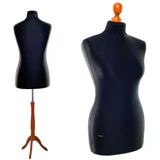 Schneiderpuppe LUCCESI | zum Probierpreis! | Größen S - XL (Female) | Torso Size: M/L (38-40) | Wechselbezug schwarz | Standfuss Calvados | Damen - Schaufensterpuppe