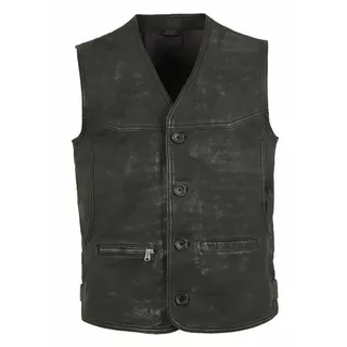 Maddox Lederweste MADDOX - Herren Lederweste Lammnubuk schwarz antik schwarz 58