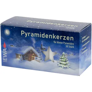 16er Pack Pyramidenkerzen klein, weiß ca. 14 x 74 mm (16 x 50 Stück), Weihnachtskerzen, Adventskerzen, Christbaumkerzen, Baumkerzen, Kerzen
