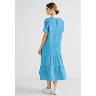 STREET ONE Shirtkleid Leinenkleid mit Volants 36 EU