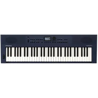 Roland GO:KEYS 3 Music Creation Keyboard | 61 Tasten | ZEN-Core Engine mit über 1000 internen Sounds | Integrierte Stereolautsprecher | Bluetooth Audio/MIDI für Musikstreaming – Midnight Blue