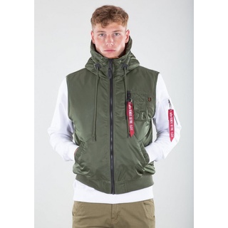 Alpha Industries Blouson ALPHA INDUSTRIES Men - Vests Hooded MA-1 Vest grün M