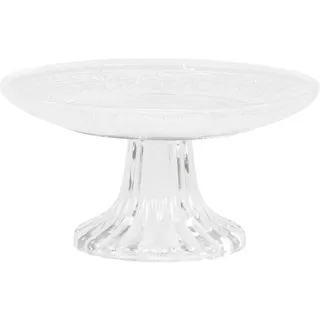 Chic Antique Glas Etagere mit Muster, H7,5/Ø15 cm, klar