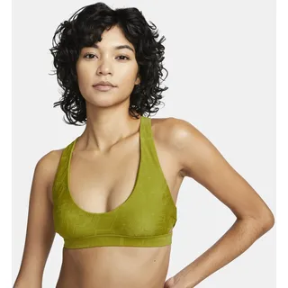 Nike Bikini-Schwimmoberteil mit Ausschnitt für Damen - Grün, M (EU 40-42)