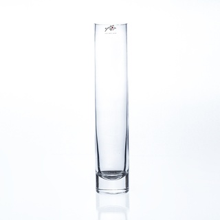 Sandra Rich Vase Glas Blumenvase Röhre schmal Glasvase -Solifleur-rund klar Ø 5 cm H 30 cm