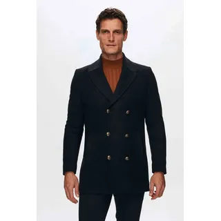 D'S DAMAT Caban Ds Damat Matrosenmantel mit normaler Passform und Metallknopfdetail 46