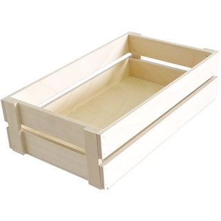 Obstkiste Holz - Aufbewahrungsbox für Geschenke - ideale Geschenkbox - Holzkiste aus Birkensperrholz - Holzbox für Obst - 255 x 150 x 75 mm