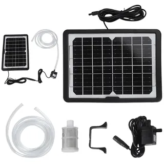 Solar Wasserpumpe Klein- Set | Solar Pumpe Mit 6 W, 9 V Panel, 12 V Gleichstrom, Tauchpumpe, 240 L/H Durchflussmenge, 200 cm Rohr FüR Teich, Springbrunnen, Garten, Aquarium, Aquarium