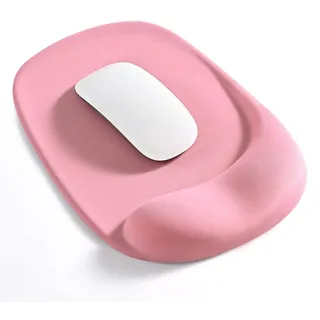 EooCoo Mauspad mit Gelkissen, Mousepad mit Handauflage, Kühlhaptik, Rosa | Ergonomisches Mouse Pad, Gaming Zubehör für Alle Maus, Schreibtischunterlage, Office, Büro Gadgets, Rutschfest, Waschbar