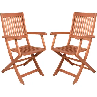 Garden Pleasure SEATTLE Klappstuhl 51 x 56 x 90 cm braun 2 St.