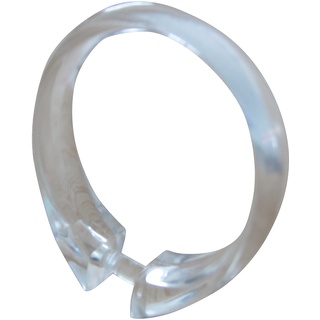 rewagi Duschvorhangring Ø 45 mm oval – Kunststoff Farbe: glasklar – 10, 30, 50, 100 Stück (10 Stück)