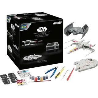 Revell 01044 Star Wars Millennium Falcon, X-Wing Fighter, Darth Vader's Adventskalender